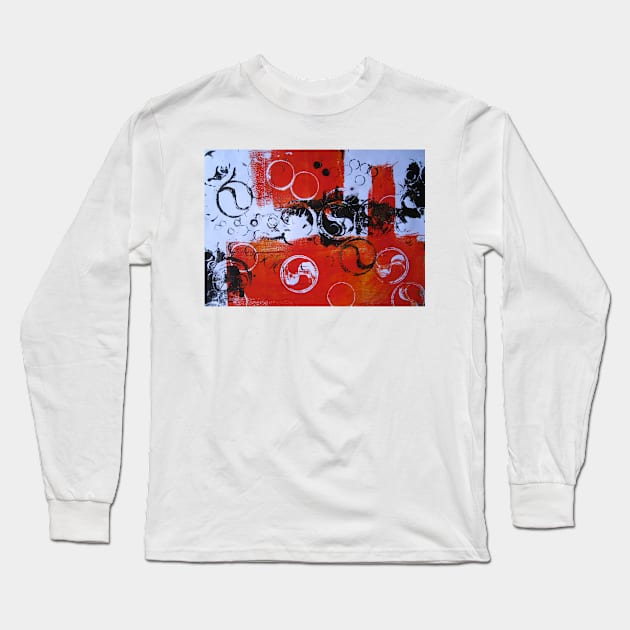 Water Series - Red Tides print Long Sleeve T-Shirt by Heatherian